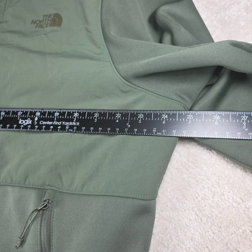 The North Face WindWall Jacket Mens XL Green Full Zip Fleece Lined Softshell